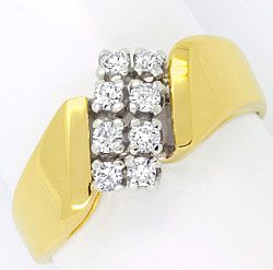 Foto 1 - Brillanten-Ring in Gelbgold-Weißgold 0,25ct Brillanten, S4110