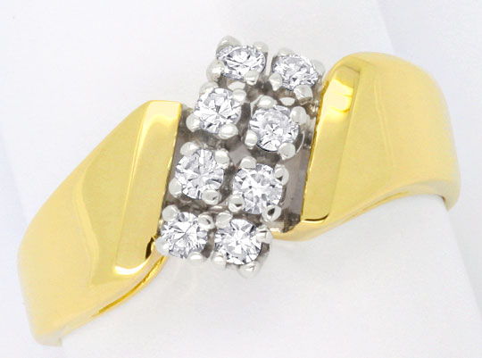 Foto 2 - Brillanten-Ring in Gelbgold-Weißgold 0,25ct Brillanten, S4110