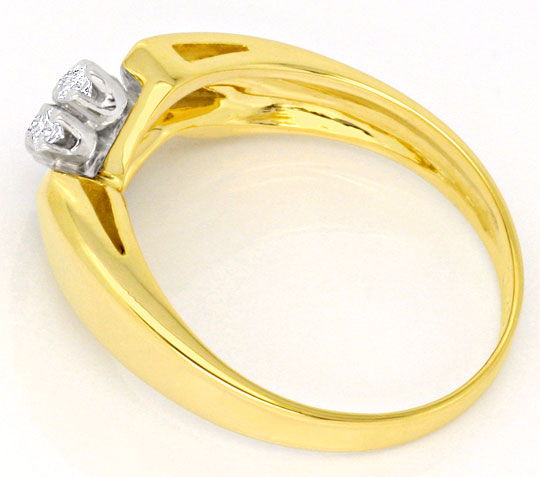Foto 3 - Brillanten-Ring in Gelbgold-Weißgold 0,25ct Brillanten, S4110