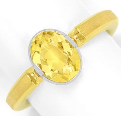 Foto 1 - Design-Ring mit 1,6ct Gold Beryll Heliodor Bicolor Gold, S4764