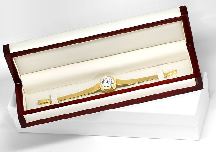 Foto 5 - Oebra Damen Uhr in massiv 14K Gelbgold Milanaisearmband, U2024